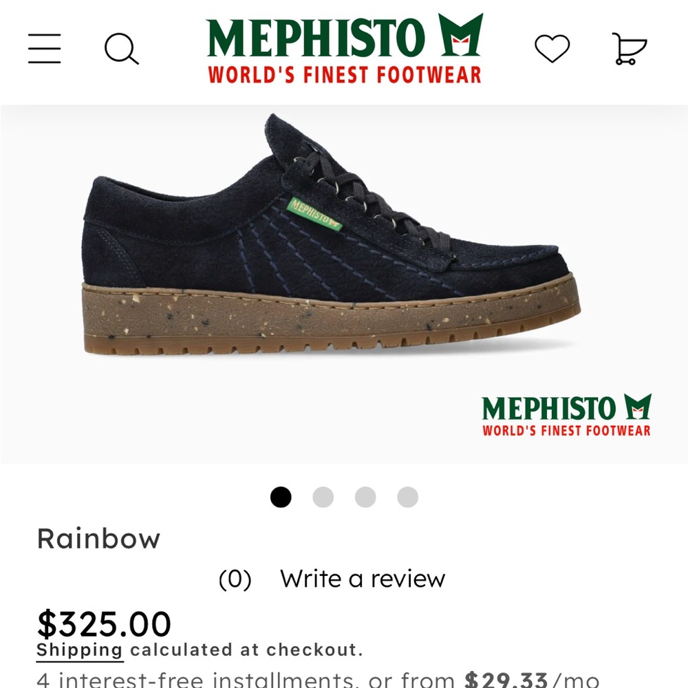 Mephisto rainbow shoes in Navy